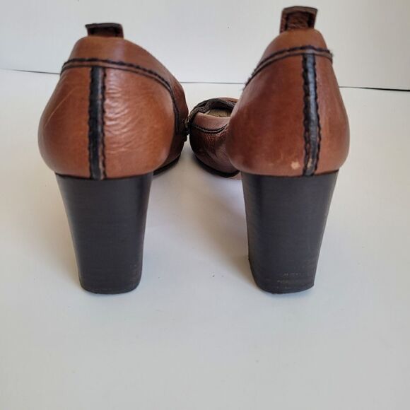 Chloe Brown Leather Y2K Heels - Picture 4 of 7